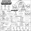 Кемпінговий набір 6в1 для туризму: палатка 210×200, матрац 190×137, тринога, казан 2,5 л та 2 крісла