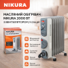 Масляний обігрівач NIKURA 2000 Вт з вентилятором, 9 секцій