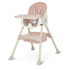 Дитячий стільчик для годування M 4136-2 PINK, складний, екошкіра, 5-точкові ремені безпеки