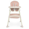 Дитячий стільчик для годування M 4136-2 PINK, складний, екошкіра, 5-точкові ремені безпеки