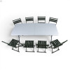 Кемпінговий комплект Travel Table Set — складний стіл HDPE 180 см та 8 туристичних крісел