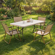 Кемпинговый набор складной мебели Outdoor Picnic – стол 180×75 см и 4 туристических кресла.
