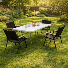 Набор мебели для кемпинга Outdoor Set — стол HDPE 180 см и 4 складных кресла.