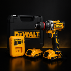 Шуруповерт ударный DeWALT 21V + 2 АКБ 2Ah + Металлический патрон