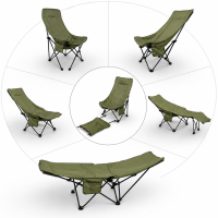    Складне туристичне крісло-павук Compact Outdoor Chair 100 кг з чохлом чорне