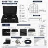 Настільна газова плита BOBBYTEC 2877 на 4 конфорки з порошковим покриттям, редуктором та шлангом 3 м.