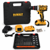 Шуруповерт DeWALT 21V Безщітковий + 2 АКБ 20Ah + Металевий патрон + Набір інструментів 