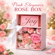 Подарочная композиция из мыльных роз "Tender Pink Rose Box"