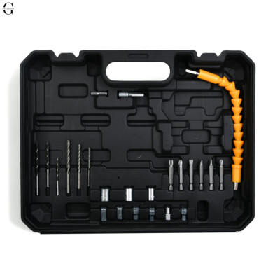 Шуруповерт DeWALT 24V Бесщеточный + 2 АКБ 10Ah + Металлический патрон + Набор инструментов №2