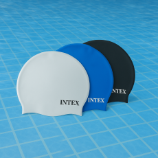 Детская силиконовая шапочка для плавания Intex 55992, универсальный размер, 3 цвета, от 8 лет