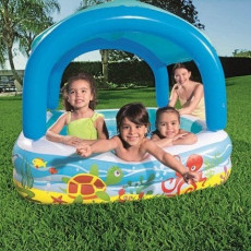 Детский бассейн с навесом BESTWAY 52192 265л, 140×140×24см, от 2 лет