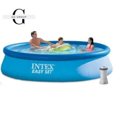 Intex Бассейн 28142 NP(1)/с насосом 220-240 В/, размер 396х84см, объем: 7290 л. при заполнении 80, вес: 17,7 кг, семейный бассейн