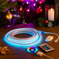 Гибкий USB LED Neon RGB 5 м, умный неоновый шланг/лента с освещением.
