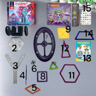 Магнитный конструктор Magnit/Magical/LIMO TOY 122 деталей №4