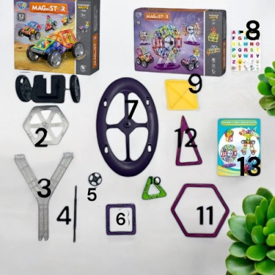 Магнитный конструктор 124 детали Magnit/Magical/LIMO TOY №5
