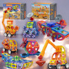 Магнитный конструктор 183 деталей стройтехника Magnit/Magical/LIMO TOY