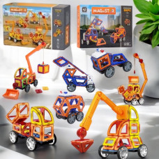 Магнитный конструктор 129 деталей стройтехника Magnit/Magical/LIMO TOY