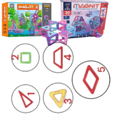 Конструктор магнитный, Мельница, кораблик, 92 детали Magnit/Magical/LIMO TOY №4