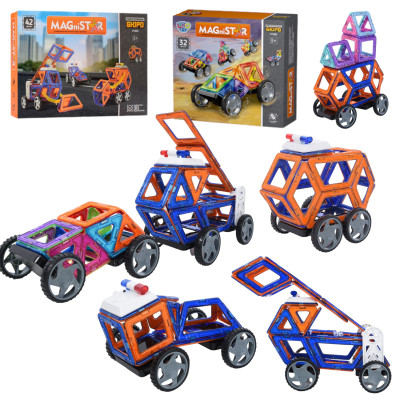 Магнитный конструктор Magical Magnet 74 детали транспорт Magnit/Magical/LIMO TOY №0