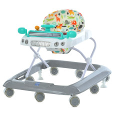 Ходунки BAMBI M 6061-11-4 з музикою та підсвіткою, 8 коліс, сірі з блакитним