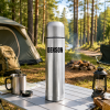 Термос Benson 1 л с вакуумной изоляцией и двойными стенками из нержавеющей стали для путешествий, кемпинга и рыбалки
