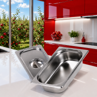Гастрономічна ємність Benson BN-1061 33×27×15 см з металевою кришкою