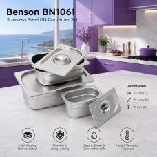 Гастроємність із кришкою Benson BN-1061 33*27*15 см