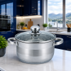 Велика каструля Benson BN-222 8,2 л зі скляною кришкою та металевими ручками