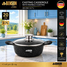 Кастрюля (казан) с мраморным покрытием Benson BN-364 (ёмкость 2.7 л)