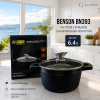 Кастрюля с крышкой с антипригарным покрытием Benson BN-393 6.4л