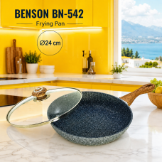 Benson BN-542 Універсальна гранітна сковорода з кришкою Ø24 см