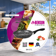 Сковорода с гранитным антипригарным покрытием Benson BN-572 Ø26см