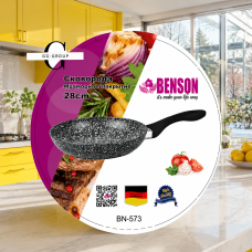 Сковорода с гранитным антипригарным покрытием Benson BN-573 Ø28см