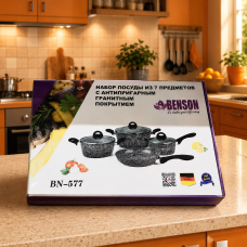 Набор посуды с гранитным антипригарным покрытием Benson BN-577