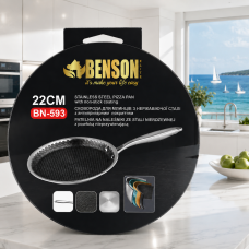 Сковорода блинная из нержавеющей стали с антипригарным покрытием Benson BN-593 Ø22см