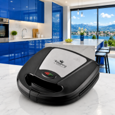 Мультипекарь Kingberg KB-2047 800 Вт со сменными формами 4 в 1 для гриля, сэндвичей, вафель и орешков