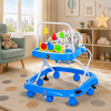 Ходунки для малышей M 0541C-1 синие с музыкально-игровым столиком и колёсами