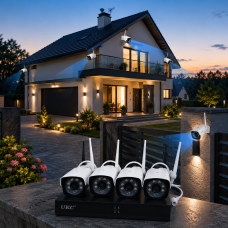 Комплект бездротового відеоспостереження 5G KIT WiFi 4CH, 4 WiFi-камери для будинку та подвір'я
