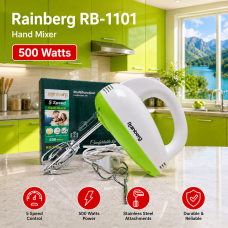 Миксер кухонный Rainberg RB-1101 500 Вт с насадками для теста и кремов