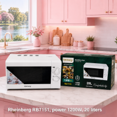 Микроволновая печь Rainberg RB-7151, 1200 Вт, объем 20 л, для разогрева и приготовления пищи