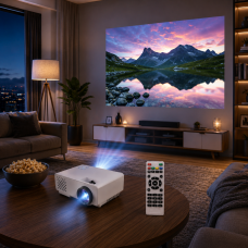 LED-проєктор RIAS DL-810 White з яскравою проєкцією для дому та офісу