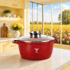 Кастрюля Top Kitchen TK00053 26 см с антипригарным мраморным покрытием и крышкой