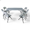 Кемпінговий комплект Travel Table Set — складний стіл HDPE 180 см та 6 туристичних крісел