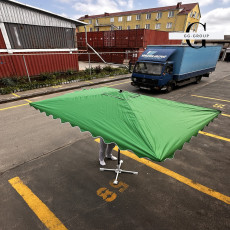 Зонтик Monsen PRO 2×3 м прямоугольный, металлический каркас, серебряное УФ-напыление, чехол