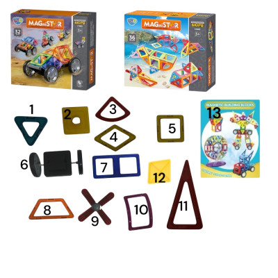 Магнитный конструктор 68 деталей транспорт Magnit/Magical/LIMO TOY №4