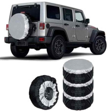 Комплект чохлів для коліс Silver "L" 4 шт, для шин R18-R20, водонепроникні, з ручками