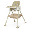 Стільчик для годування M 4136-2 Beige, складання, екошкіра, 5-точкові ремні, столик, кошик