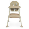 Стільчик для годування M 4136-2 Beige, складання, екошкіра, 5-точкові ремні, столик, кошик