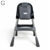 Стільчик для годування BAMBI M 5722 Gray, регульований, знімний столик, 5-точковий ремень, колеса, екошкіра