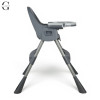 Стільчик для годування BAMBI M 5722 Gray, регульований, знімний столик, 5-точковий ремень, колеса, екошкіра